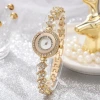 The Korean-style fashionable and compact diamond-encrusted bracelet watch, the same as that of live-streaming Internet celebrities, is an exquisite and elegant wristwatch that showcases a high level of appearance for women Application Scenario